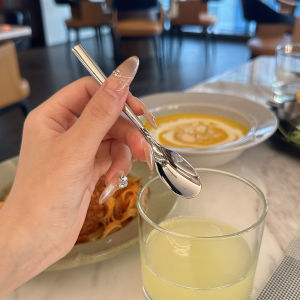 ช้อนคน Beautiful Boss Ladys Personal Use 316 ช้อนคนกาแฟสแตนเลสช้อนขนมหวาน สไตล์เกาหลี