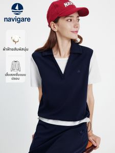Navigare | Fake Two-Piece Spring Summer Loose Design Polo Shirt