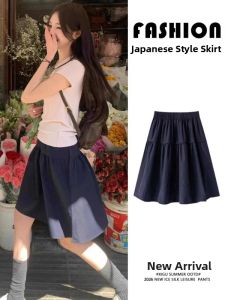 Summer A-Line Japanese Style Utility Skirt