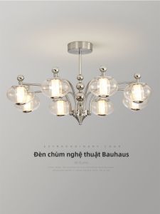 FANZHEN | Artistic Minimalist Luxury Glass Sphere Design Pendant Light Vintage Chrome Color