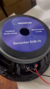 MUSICER Berserker SUB-10 600-800W 10 Inch Professional Sub Bass Speaker(Aluminum Basin Stand)