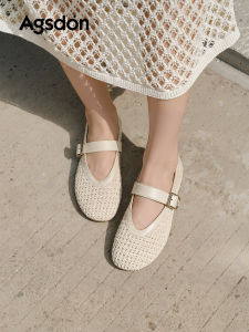 Agsdon | Breathable Cutout Mary Jane Flats Sandals