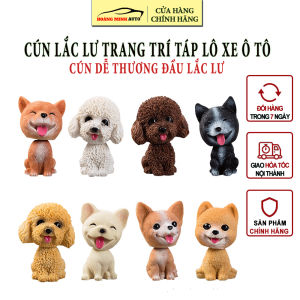 Cún lắc đầu cực kỳ dễ thương - Trang trí táp lô xe ô tô