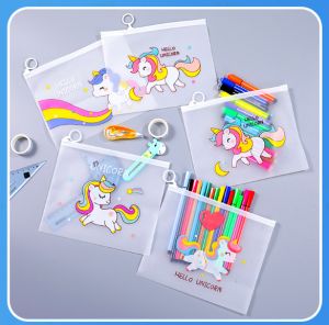 POUCH ZIPPER BAG TRANSPARAN: Aksesori Kantor Desain Unik