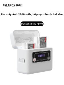 VILTROX(Viltrox) | Pin Sạc USB-C Cho Máy Ảnh Sony a7c2 a7m3 a7m4 a7r3 a6600 FX30 ZV-E1 Dual Slot