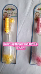 Soft Foam Rotating Nipple and Bottle Brush for Baby | Newborn Baby Needs | Child Care | Bliss Baby Stuff