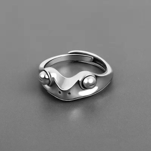Original Design Frog S925 Sterling Silver Vintage Ring Men and Women Opening Cute Fortune Toad Lucky Ring