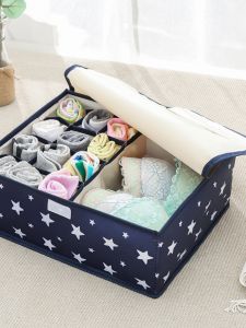 กล่องเก็บแยกช่องชุดชั้นในใช้ในบ้านถุงเท้าแบบลิ้นชักกางเกงในอุปกรณ์จัดเก็บชุดชั้นในกล่องจัดระเบียบผ้าแบบหลายชั้น