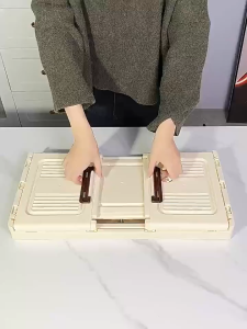 35-80cm Foldable Storage Cabinet for Clothes Toys Magnetic Door Foldable Storage Box with Wheels Durabox Kitchen Cabinet Organizer#XH016