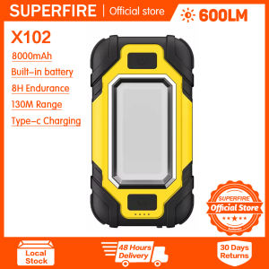 SUPERFIRE Flashlight X102 Multifunctional Service Light Rechargeable outdoors LED Work Light Waterproof Built-in 8000mAh polymer battery