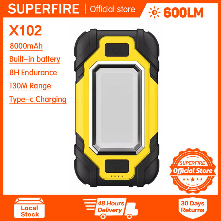 Pin Super Fire Superfire Đèn Pin X102 Đa Chức Năng Đèn báo lỗi Có Thể Sạc Lại Ngoài ...