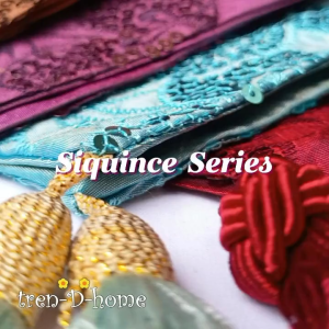 Tren-D-home taplak meja makan kulkas buffet table runner panjang 32 cm x 195 cm aesthetic motif modern polyester satin dekorasi ruang tamu dapur  - NMs