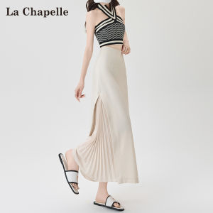 La Chapelle | Chân Váy Bút Chì A-Line Cao Waist Mới Cho Mùa Hè Có Khe Sườn Nếp Li