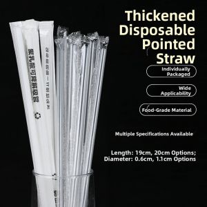 Disposable Eco-friendly Individually Packaged Straws