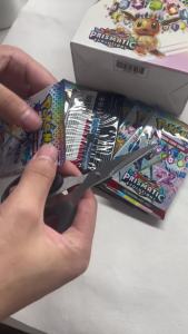 Prism Evolution Cartoon Animation English Booster Battle Trading Cards Game Collectible Cards 38 Packs/380 Sheets Child Gift