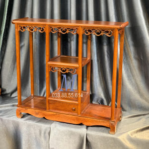 Kệ gỗ chữ nhật bày đồ gỗ trang trí nội thất gỗ hương cao 80x87 sâu 25