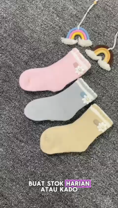 (Cotton) Kaos Kaki Daisy uk Bayi 1-5 Tahun / Tebal Premium Laki Perempuan Baby 0-3 3-6 6-12 Bulan 2 3 4 5 th Tahun Import Impor Korea Baby Socks Kiosbalitafawa