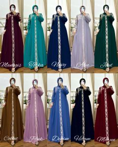 Dress Sifa Set Hijab SegiEmpat