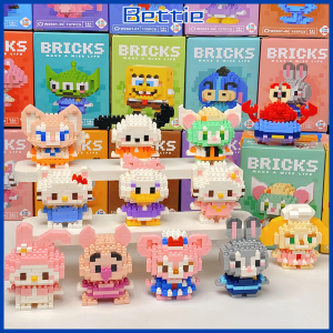 BETTIE Blok Bangunan 3D Nano/Mainan Blok Bangunan Mini/Blok Bangunan Model Kartun Kartun