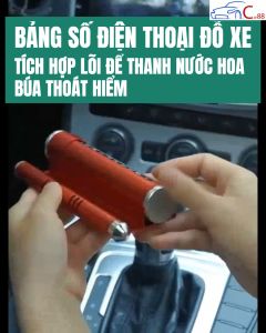 (109) Bảng Ghi Số Điện Thoại Đỗ Xe Để Taplo Ô Tô Tích Hợp Phá Kính Và Thanh Để Lõi Nước Hoa Chất Liệu Hợp Kim