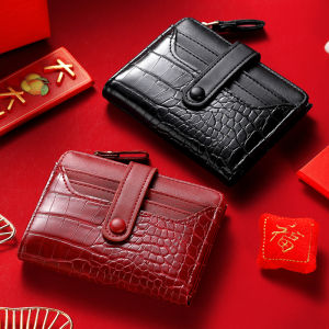 Wallet Female Mini Niche Design Zipper Handheld Multi-Card-Slot Card Holder One Two-in-One Student Billfold Wallet Leather Wallet