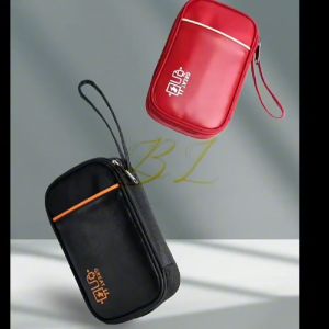 (PU LEATHER CP POWERBANK POUCH) Multipurpose Digital Gadget Cable Pouch Earphone Organizer