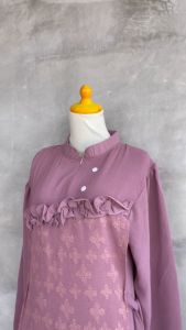 Gamis Elegan Motif Floral Elegan Andera Terbaru 2024 - Bahan Jersey Premium - Ukuran L/XL/XXL/3L/4L