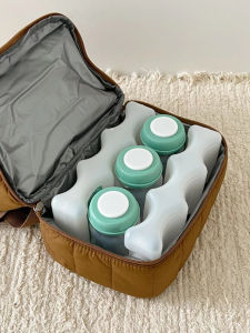 กระเป๋าเก็บน้ำนมแบบพกพาสำหรับทำงาน ถุงกันความร้อนแบบสองชั้น ถุงเก็บน้ำนมแม่ ถุงเก็บน้ำนมแบบอุปกรณ์ขนส่งแบบเคลื่อนที่