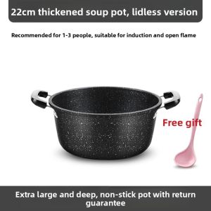 gumahus | Non-stick Cooking Pot with Mica Stone and Double Ears for Steam Cooking and Induction Stove