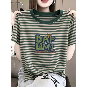 V.C.I | Stripe Shoulder Fit Blouse Design Womens T-Shirt