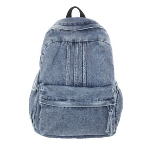 Túi Đeo Vai Vải Denim Dung Tích Lớn Phong Cách Hàn Quốc Cổ Điển Dành Cho Nam Và Nữ Đi Làm Đi Chơi Du Lịch Học Sinh Trung Học
