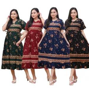 Daster Cantik Ibu Muda Kekinian Rayon Kontruksi 8456 Adem Tebal Dress Santai