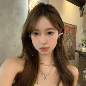 Peach Tea Super Fairy Kawaii Butterfly Hoop Earrings for Women No Piercing Required High-End Fashion Accessories