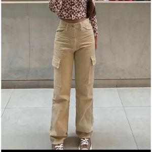 Highwaist Jeans Cargo Loose Hangover Vol.2 - Celana Cargo Jeans Highwaist Terbaru