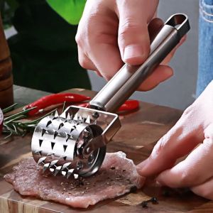 1Pcs Stainless Steel Meat Tenderizer Chopper Roller  Hammer For Steak Knock-Sided  Pork Pounders Cooking Kitchen Tools