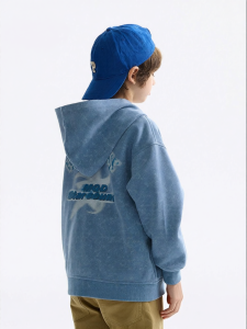 Childrens Jacket Hooded Zipper Versatile Outwear