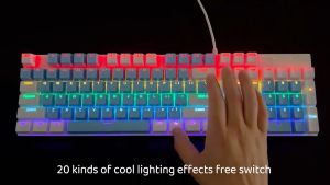 ZIFRIEND KY300 104 keys Mechanical Keyboard Wired Blue Switch/Red Switch Metal Gaming Keyboard RGB