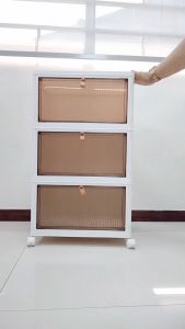 Foldable Storage Box 3 Layer with Wheels: A Compact Storage Solution