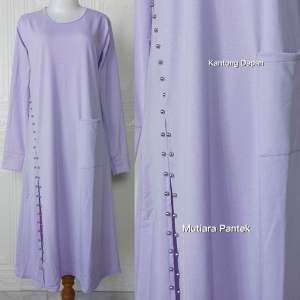 Eurigo - ARENDA Long Tunik Wanita Babyterry Spandex Mutiara Pantek / R.1 - 195-5333