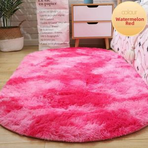 Oval Cute Girl Carpet for Bedroom Sofa Coffee Table Floor