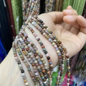 Natural Alishan Agate Small round Beads One Piece 38cm Half Finished DIY Matching Beads Bracelet Necklace Handmade Stringing