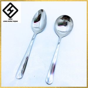 Muỗng thìa ăn cơm Inox cao cấp sáng bóng cán muỗng trơn tinh tế tối giản gia dụng Inox phòng bếp tiện lợi