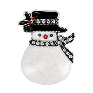 Christmas Snowman Brooch Womens Fashion Versatile Alloy Creative Mini Brooch Womens Costume Accessories Trendy Brooch Gift