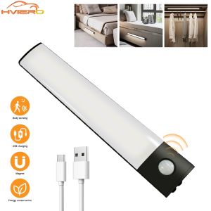 Night Light 3color in One Home Lamp Motion Sensor Wireless USB Under Cabinet Dormitory Wardrobe Closet Cupboard Indoor Lighting