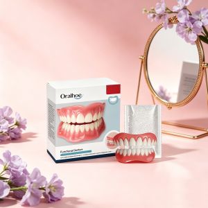 oralhoe | Denture Full Sets Over Gums Kit Natural Tooth Making Kit Comfort Repair Damaged Bad Teeth Confidence Smile False Teeth Adhesive
