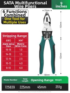 SATA | Electrician Specialized Effort-saving Multi-functional Pliers