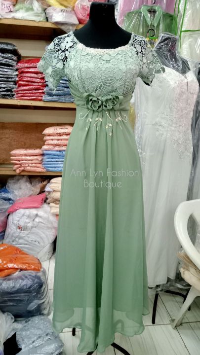 sage green dress for principal sponsor Formal Dress for Wedding Sponsor, Principal Sponsor Gowns