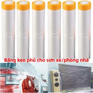 Phim Che Phủ PE Dán Sẵn Dùng Để Bảo Vệ Chống Bụi Khi Sơn Phun Ô Tô & Đồ Nội Thất Trong Phòng Khách