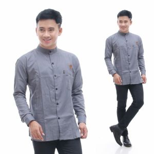 Emzeta Busana | Baju Koko Muslim Pria Kemeja Koko Polos Lengan Panjang Elegan | TERBARU 2022