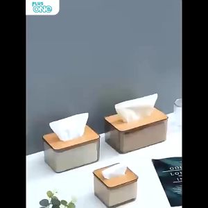 Kotak Tisu Kayu Nordic Minimalist Tissue Box Small - ZJ011 - Gray